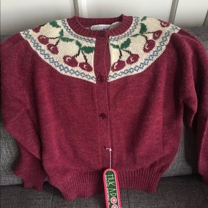 NWT Cherry cardigan